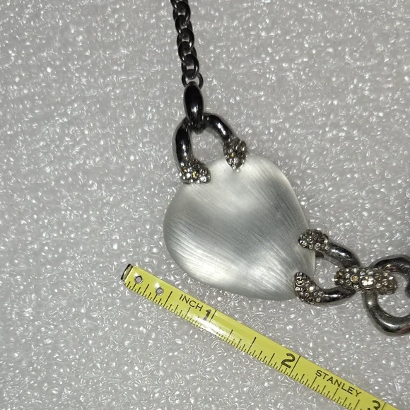 Alexis Bittar Lucite Gunmetal chain link necklace - Picture 5 of 6